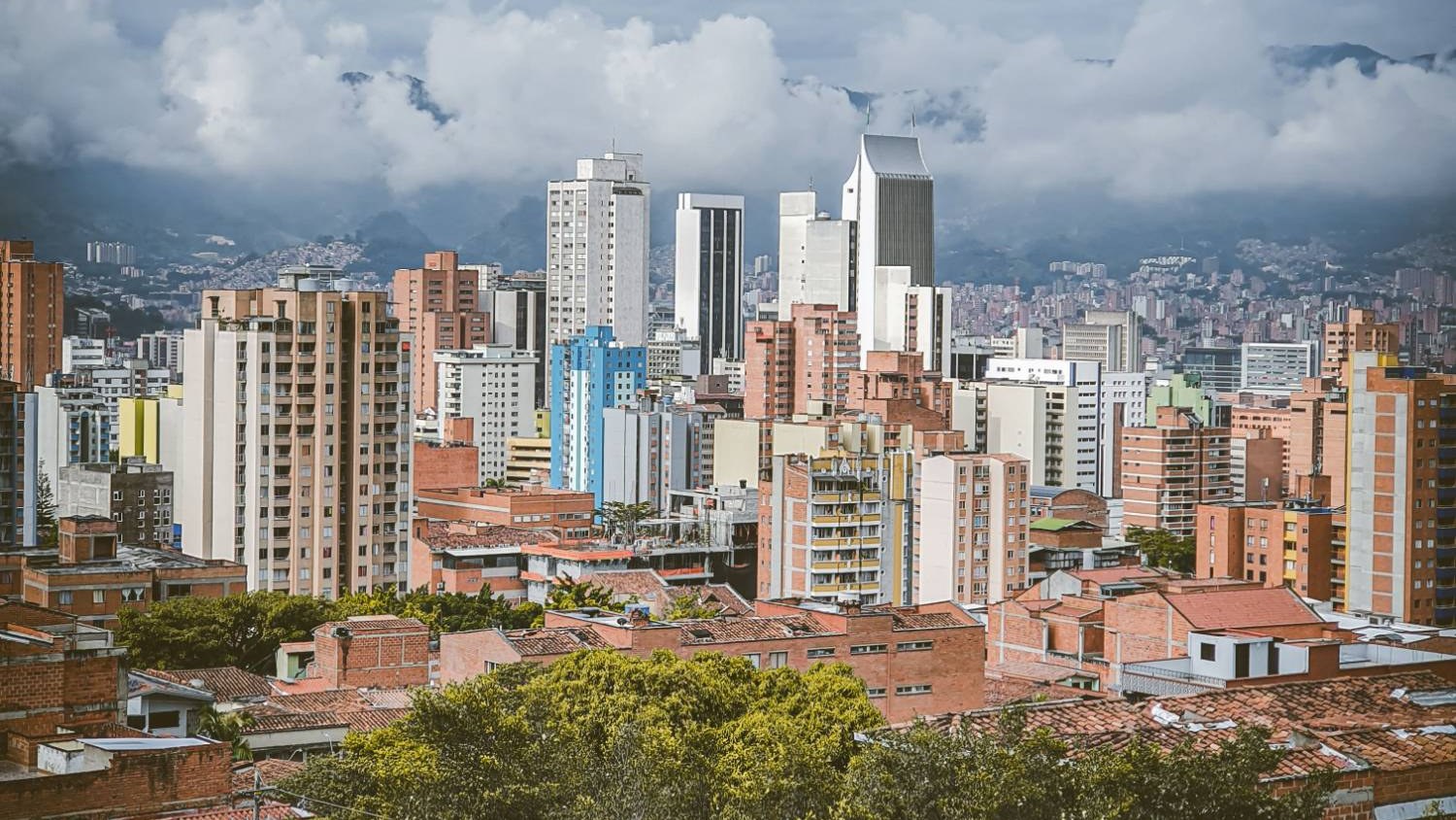 Vista aérea de Medellín, Colombia